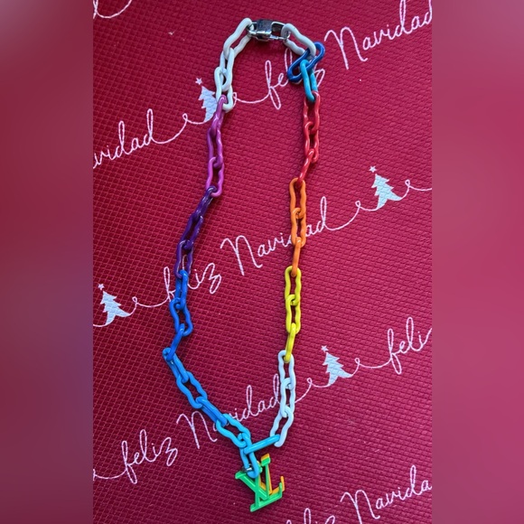 fashion mens Other - Vibrant Multicolor Chain Link Necklace